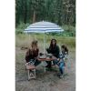 Folding Picnic Table with Umbrella, Aluminum Frame