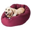 Poly/Cotton Bagel Pet Bed For Dogs, Khaki